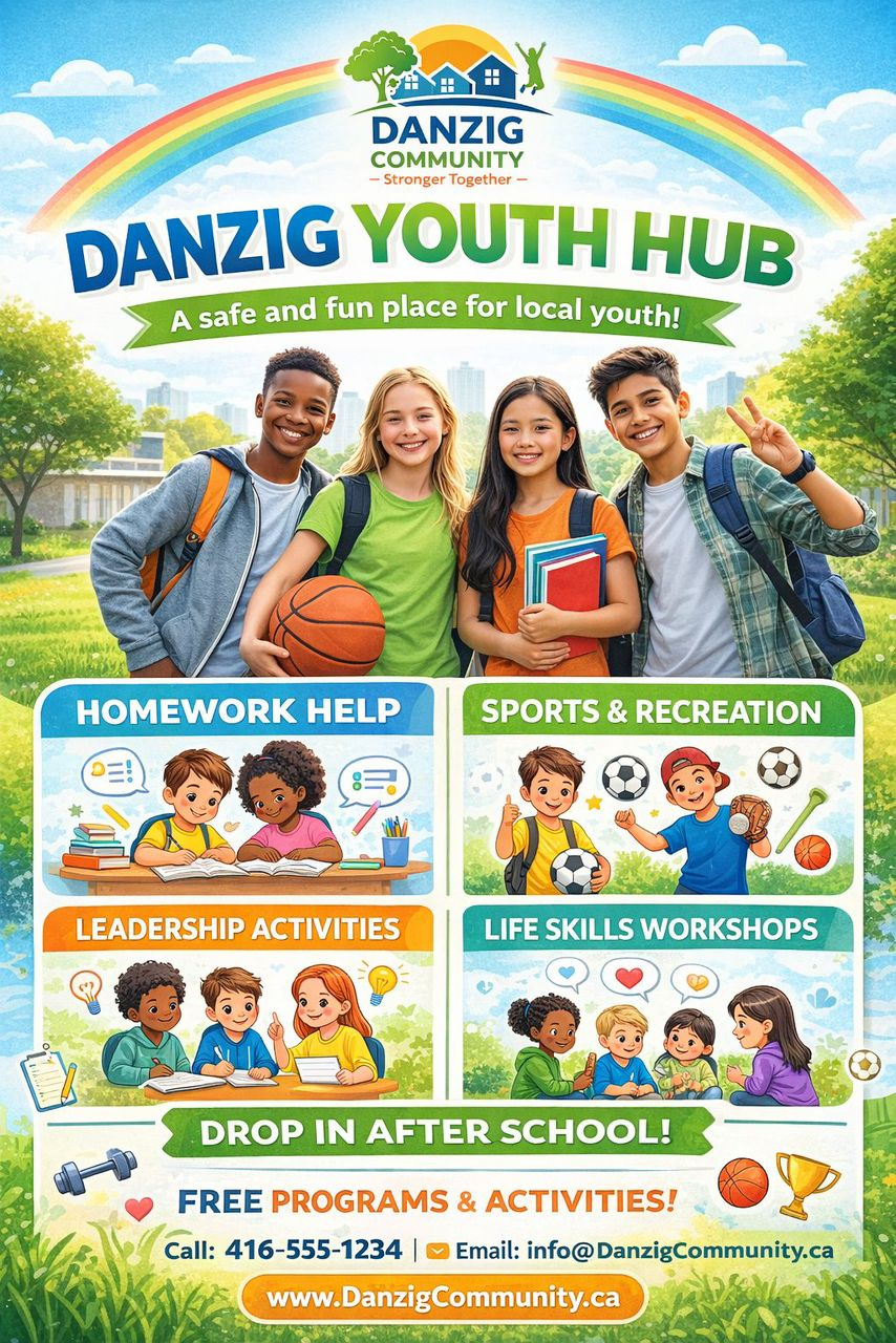 Danzig Youth Hub Program Flyer